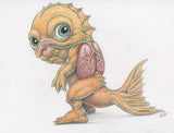Original Drawing - Lungfish