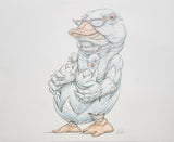 Original Drawing - Mama Quack