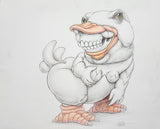 Original Drawing - Mama Quack Grin
