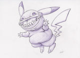 Original Drawing - Pikachu Grin