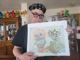 Original Drawing - Starskull and Flowergirl