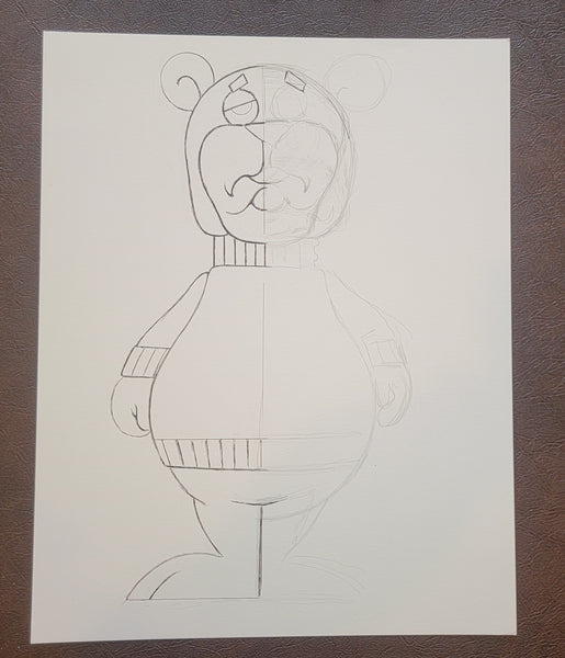 Sugar Diabetic Bear Sketch